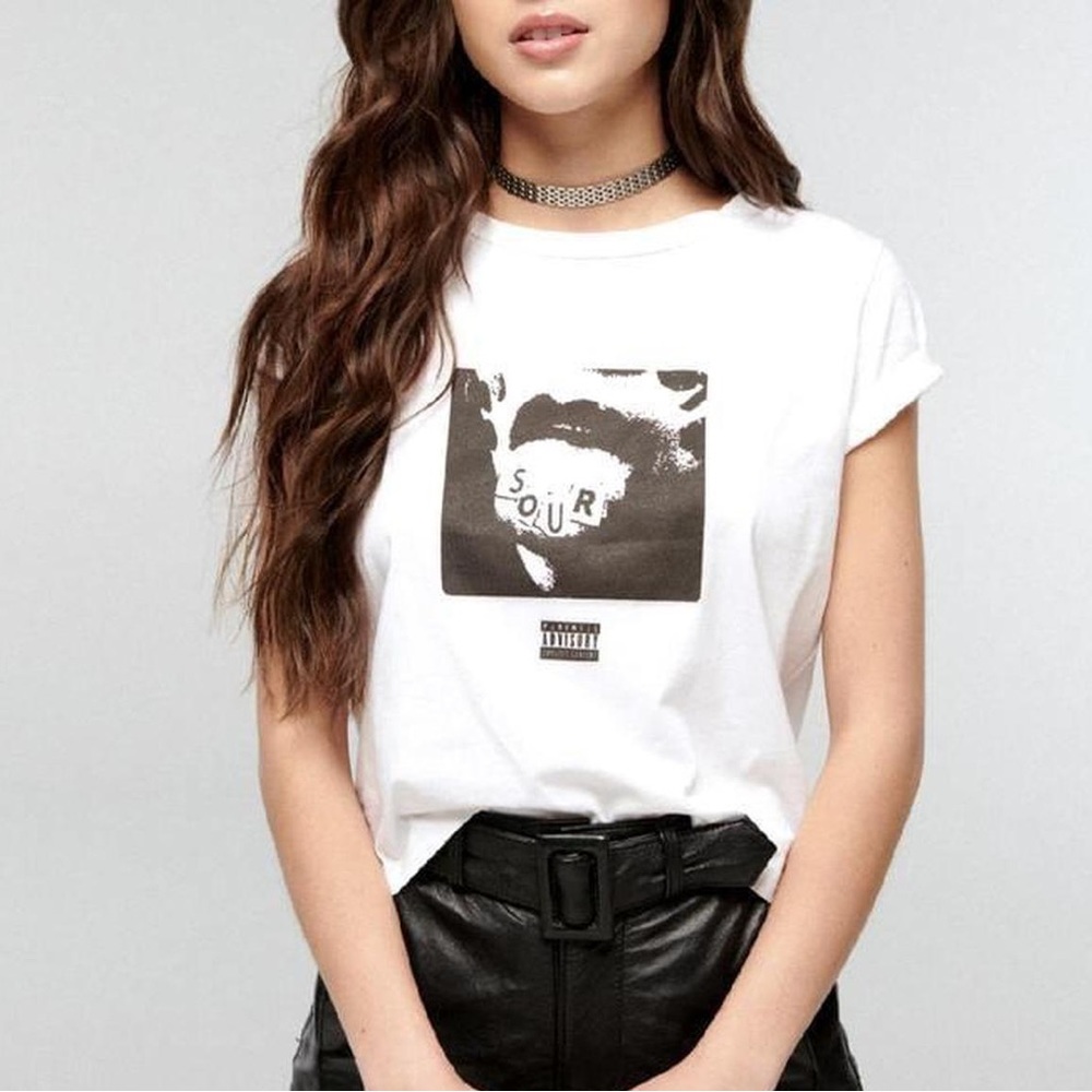Olivia Rodrigo Sour Album track list crop Shirt xxl